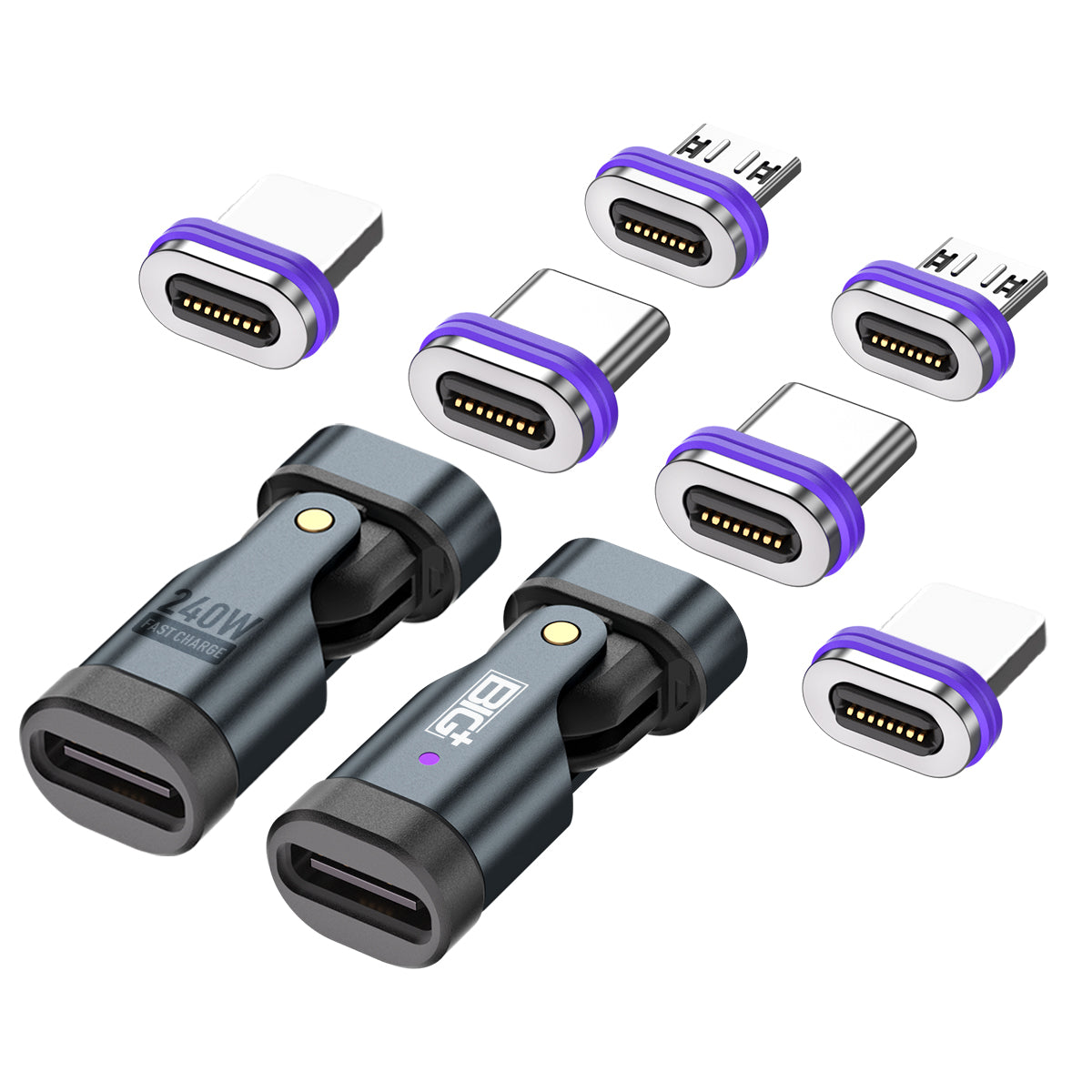 100W Magnetic USB‑C Fast Charging Cable – Strong Magnetic Lock, Nylon Braided, LED Indicator (1M)