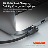 BIG+ 100W USB C to USB C Magnetic Charging Cable with 540° Swivel Head [2 Pack] 6-in-1 PD Fast Charging Nylon Braided Data Cable, USB A/C to Type C, IOS and Micro USB