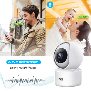 WiFi Full HD 3.0MP Pet Camera with Night Vision, 2-Way Audio, Motion Detection, Pan/Tilt, Smart IP Home Camera, - The Big Plus Store
