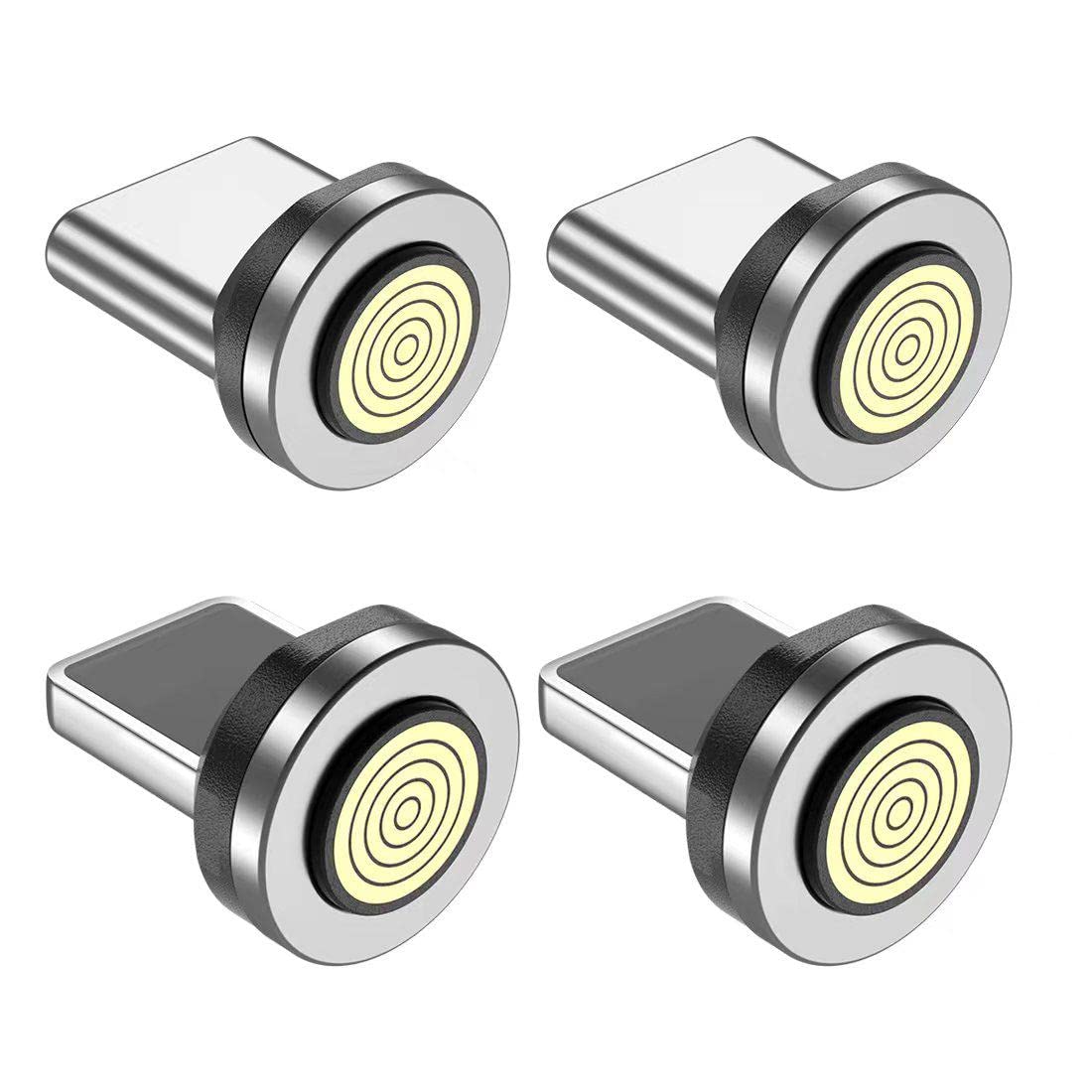 Replacement Magnetic Tips 4‑Pack for BIG+ 100W Magnetic USB‑C Cables – Round 16‑Pin (2× Type‑C & 2× i‑Device)