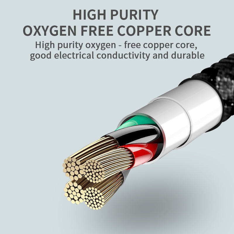 Magnetic Charging Cable 6‑Pack – 3‑in‑1 USB Cable with 360° Rotation, LED Light & Nylon Braided Design (0.5M, 1M, 2M)