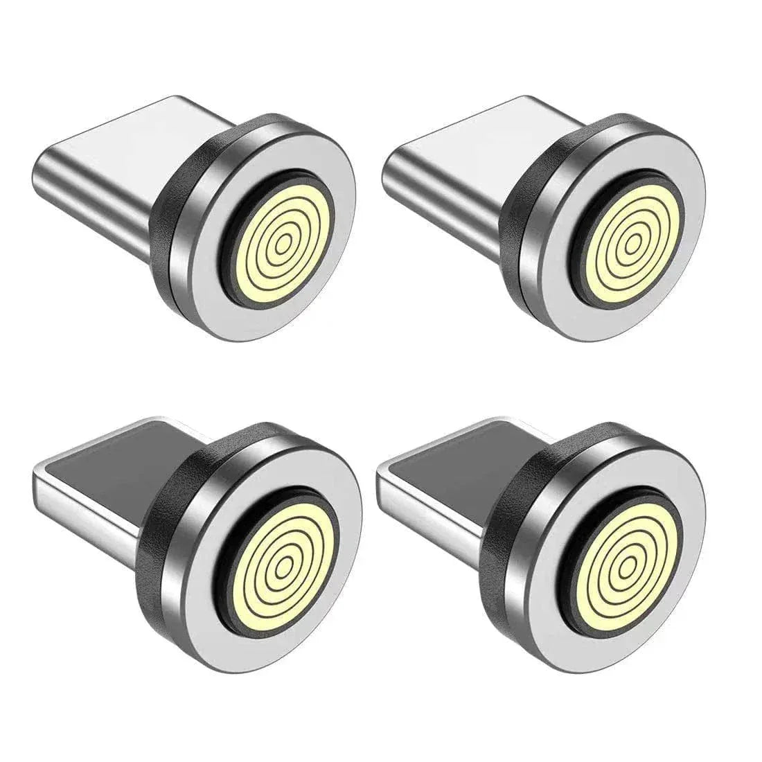 Replacement Magnetic Tips 4‑Pack for BIG+ 100W Magnetic USB‑C Cables – Round 16‑Pin (2× Type‑C & 2× i‑Device) - The Big Plus Store