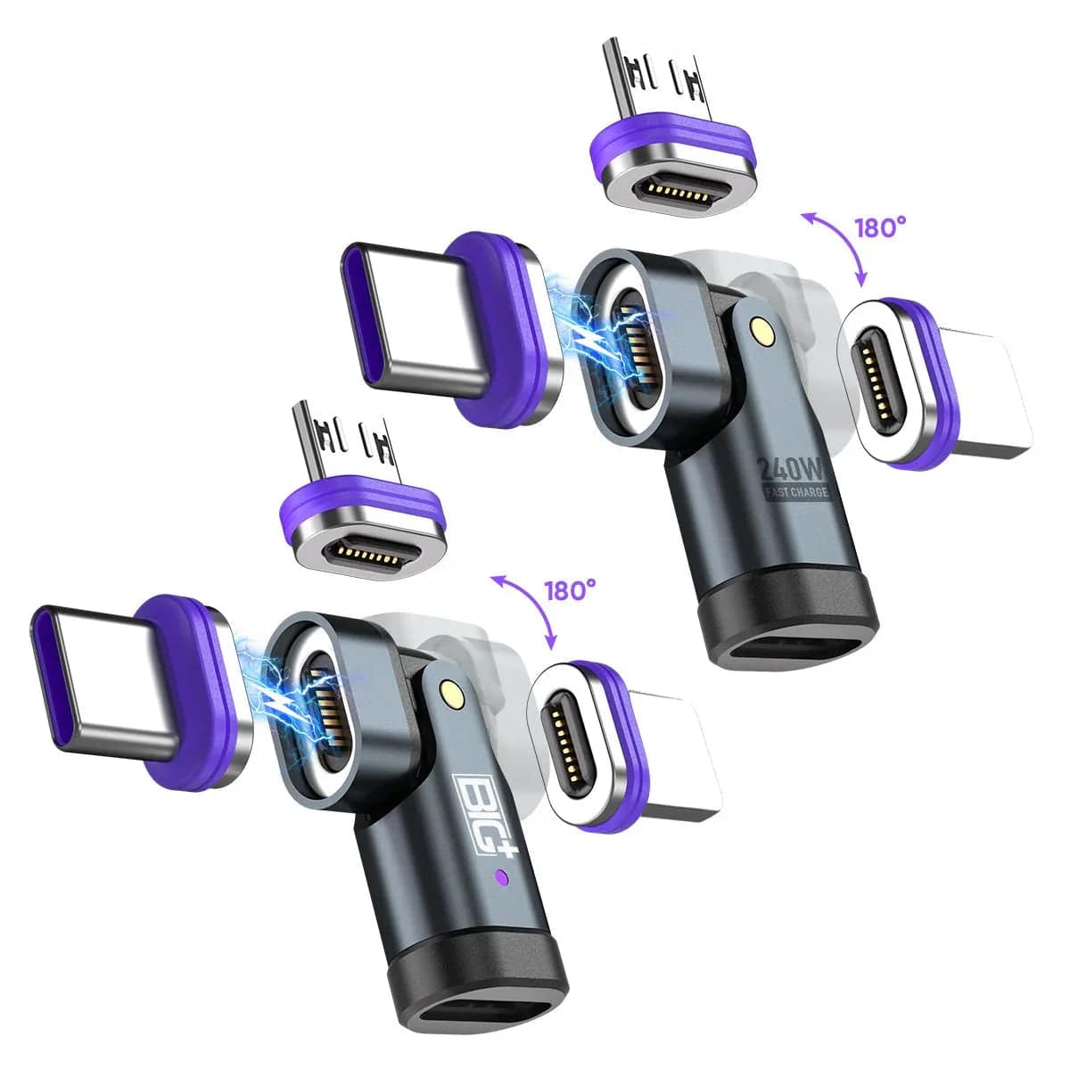 Upgrade your charging setup with the BIG+ 240W Magnetic USB‑C Adapter — a powerful, rotating magnetic connector designed for safer, faster and more convenient charging. Perfect for laptops, tablets, phones and gaming devices.