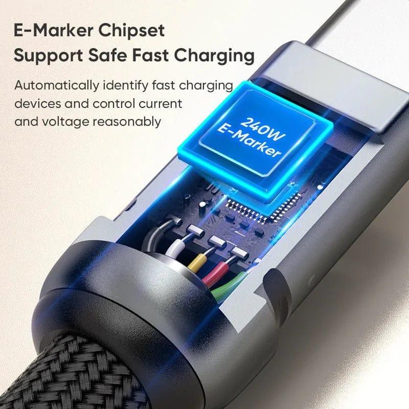 240W USB‑C Lanyard Charging Cable – 0.3M Wearable PD Fast Charger with Anti‑Loss Neck/Wrist Strap - The Big Plus Store