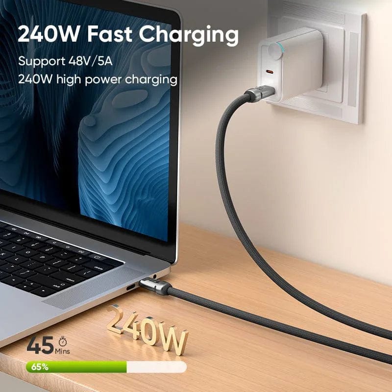 The BIG+ Store USB Cables 240W USB‑C Lanyard Charging Cable – 0.3M Wearable PD Fast Charger with Anti‑Loss Neck/Wrist Strap