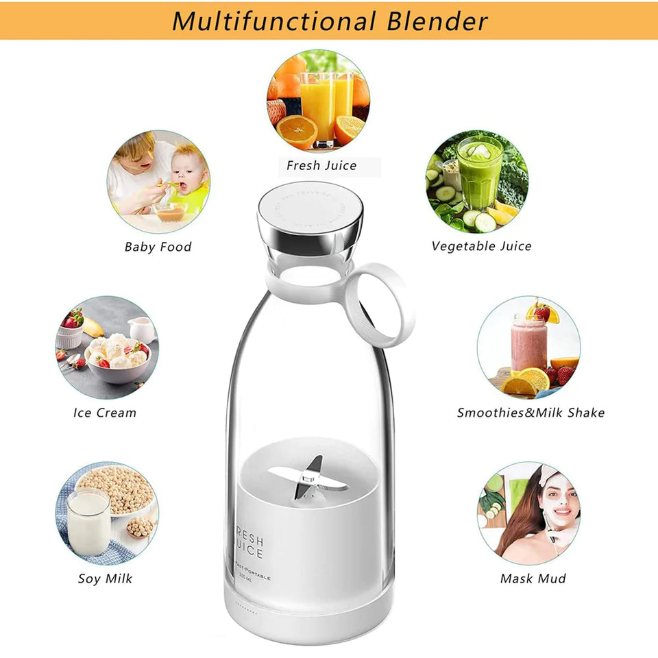 Personal Blender USB Rechargeable with 4 Large Blades for Smoothies and Shakes - The Big Plus Store