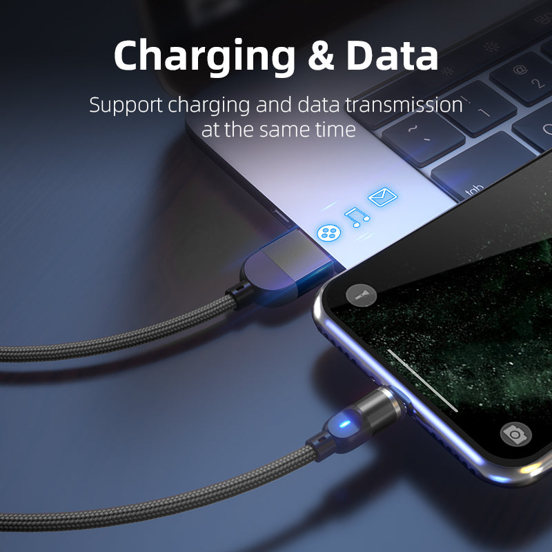 Magnetic Fast Charging & Data Transfer Cable Compatible with Micro-USB, TypeC & IOS Devices - The Big Plus Store