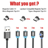 Magnetic Phone Charging Cable Compatible with Micro USB, Type C & IOS Devices - The Big Plus Store