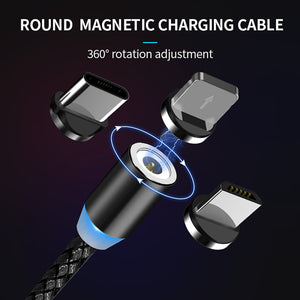 Magnetic Phone Charging Cable Compatible with Micro USB, Type C & IOS Devices - The Big Plus Store