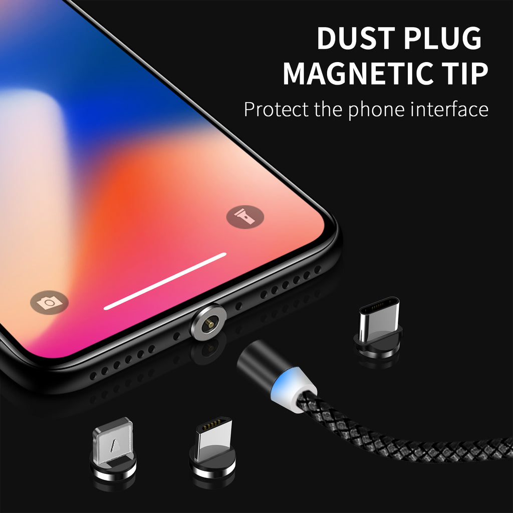 Magnetic Charging Cable Compatible with IOS, Micro USB and Type C for Smartphone - The Big Plus Store
