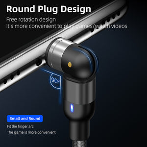 Magnetic Fast Charging Cable 540° Rotating Heads Compatible Charger for IOS & Android Devices - The Big Plus Store