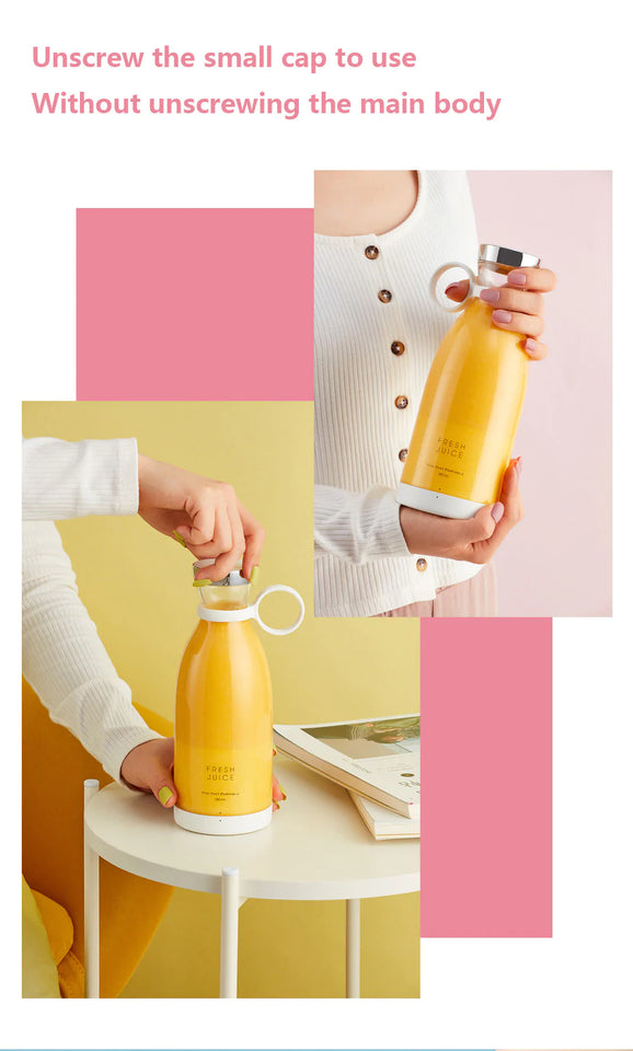 Personal Blender USB Rechargeable with 4 Large Blades for Smoothies and Shakes - The Big Plus Store