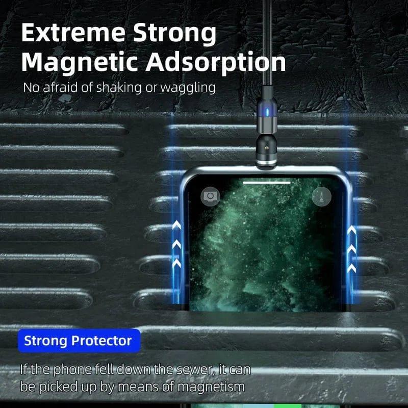 BIG+ Magnetic Fast Charging Cable 540° Rotating Heads Black 4 Pack - The Big Plus Store