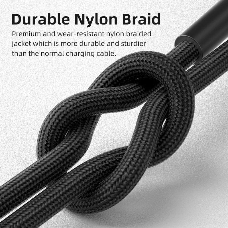 The BIG+ Store USB Cables BIG+ USB‑C to USB‑C Cable 2‑Pack (2M) – 60W PD Fast Charging, 3A Nylon Braided, 480Mbps Data Transfer