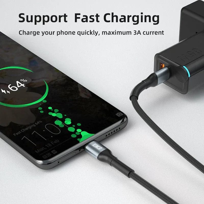 The BIG+ Store USB Cables BIG+ USB‑C to USB‑C Cable 2‑Pack (2M) – 60W PD Fast Charging, 3A Nylon Braided, 480Mbps Data Transfer