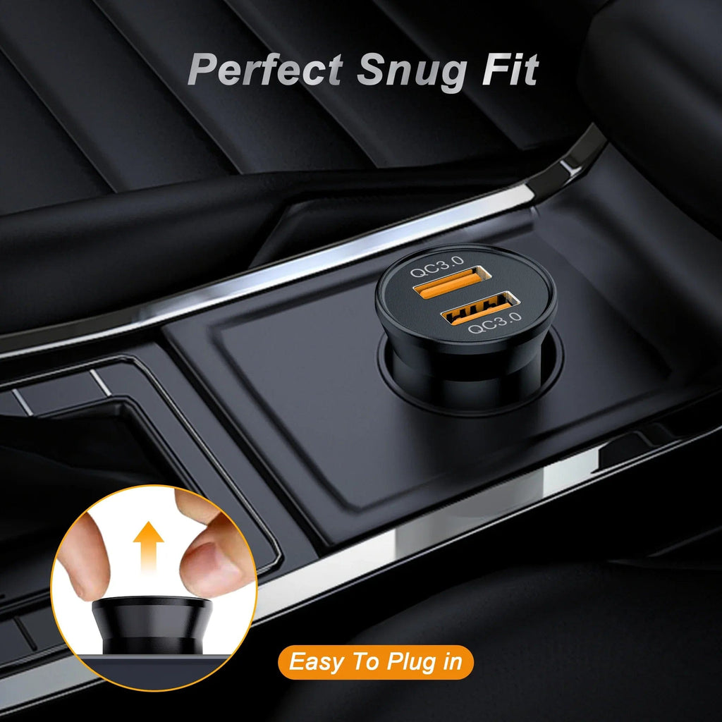 The BIG+ Store USB Car Chargers Metal Dual USB Car Charger – 4.8A Fast Charging, Smart IC Protection, Compact Alloy Design  BIG+