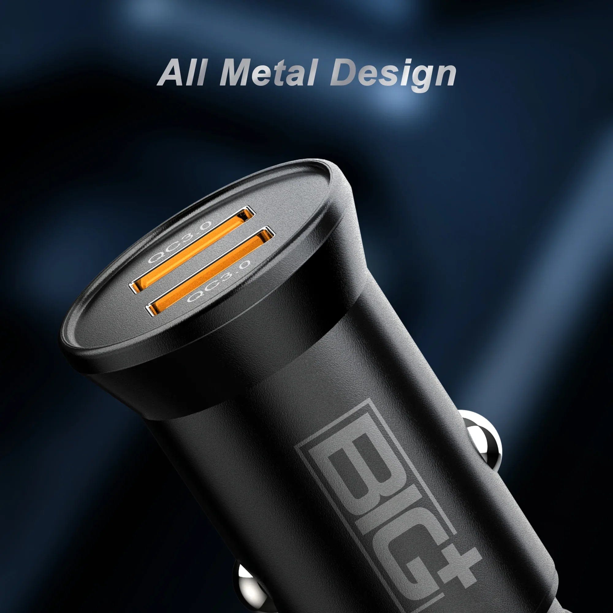 The BIG+ Store USB Car Chargers Metal Dual USB Car Charger – 4.8A Fast Charging, Smart IC Protection, Compact Alloy Design  BIG+